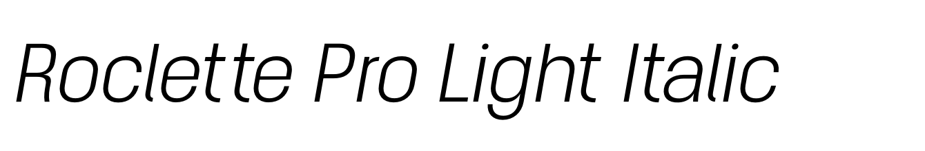 Roclette Pro Light Italic